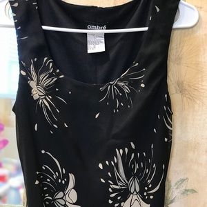 OMBRÉ dress size 10 black and white long like new